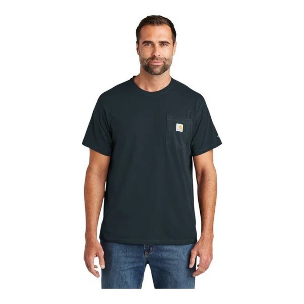 Carhartt Force Relaxed Fit Midweight Short-Sleeve T-Shirt Navy Medium